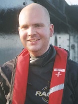 Ryan
 Lackey photographed on top deck of Sealand (c) 2000 Kristen Tsolis